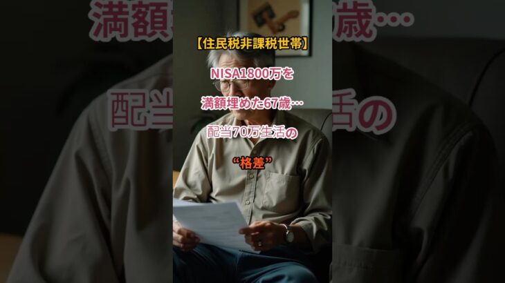 【埋められない差】NISA1800万の67歳に感じた、配当70万円生活の“現実”【シニアの口コミ】