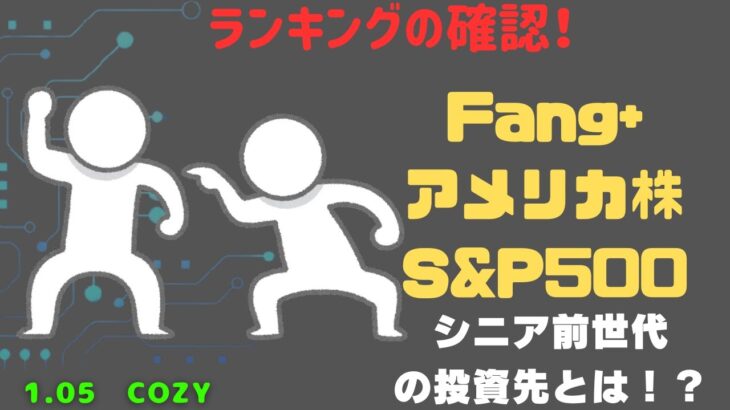 【iFreeNEXT FANG+Fang+・S&P500・新NISA】シニア前世代ランキング！変化はある？暴騰or暴落？1.05
