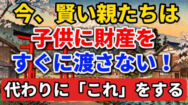 現代の賢い親たちは、子どもにすぐに相続を渡すのではなく、これをしています｜ 老後の備え 財産相続 #老後の暮らし #シニアライフ #終活 #人間関係 #人生経験 #感動する話 #年金生活 #生き方