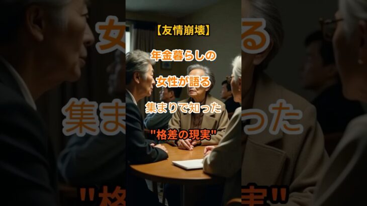 【友情崩壊】年金暮らしの女性が語る“集まりで知った格差の現実”【シニアの口コミ】