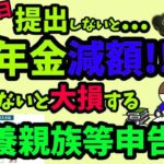 老後の年金 提出しないと年金減額!! 出さないと大損する【扶養親族等申告書】○○さえ理解すれば簡単に節税できる!!