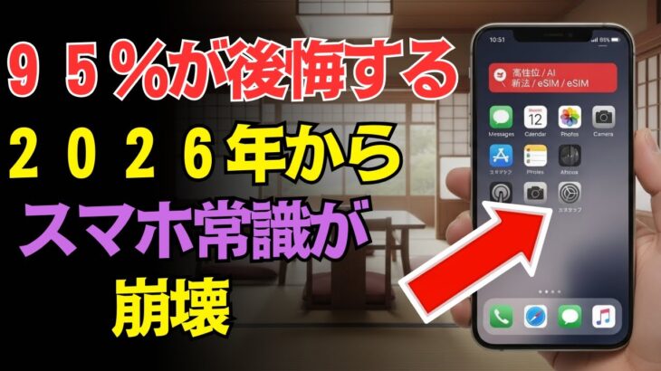 【衝撃】２０２６年、スマホの「常識」が崩壊します。
