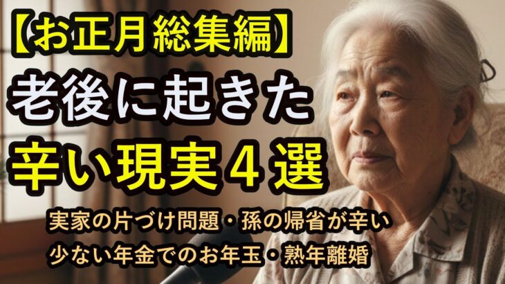 【シニア人生エピソード総集編】お正月に起きた辛い現実４選｜実家の片付け・孫の帰省・年金とお年玉・熟年離婚