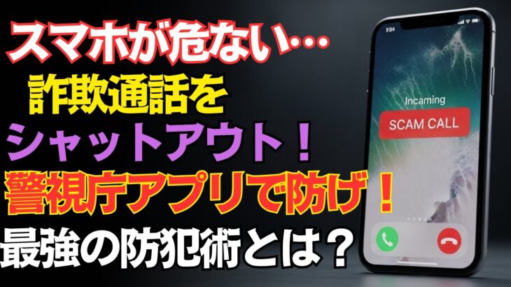 【スマホが危ない】出ると危険な詐欺電話を自動ブロック！警視庁公式アプリ「デジポリス」の威力とは？