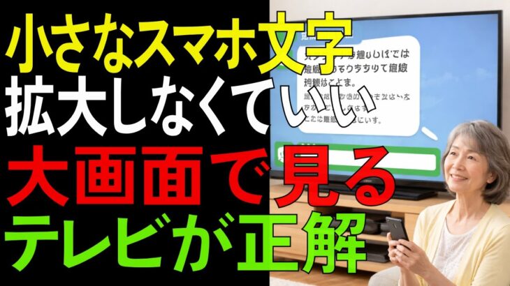 スマホを見るのがつらくなった人へ一番ラクな対処法【シニア/生活術】