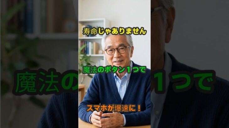 スマホが重いのは寿命ではありません！魔法のボタン1つで動きが劇的に軽くなる裏技