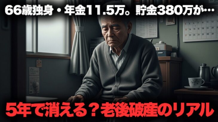 【シニア朗読】年金月11.5万、66歳独身男の「老後破産」危機。貯金380万が5年で消える恐怖と、孤独な部屋で見つけた意外な救い