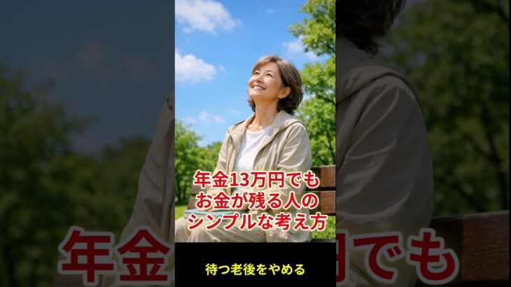 13万円の年金でもなぜかお金が減らない人がいます。今日から変えられる考え方を具体例で解説します#shorts