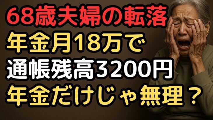 年金月18万円「年金だけで生活できると思ってた」68歳夫婦が通帳残高3,200円になるまでの恐ろしい5年間