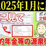 ˚⊱🪷⊰˚【老後年金】2025年1月に日本年金機構から届く源泉徴収票！ココだけは絶対にチェックして！【定額減税 公的年金等の源泉徴収票】˚⊱🪷⊰˚