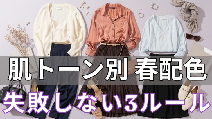 【春ファッション 2026】その淡い色, 実は「老け見え」の犯人です！イエベ・ブルベ別“失敗しない鉄則”を今すぐ確認して。【50代ファッション】【パーソナルカラー】【若見えテクニック】