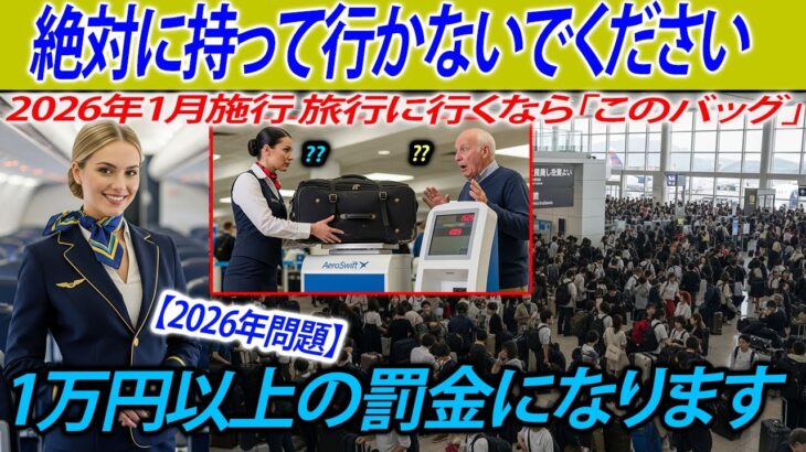 【2026年問題】1月からの空港ルール改正！「まさかの荷物没収」を回避するシニア世代向け最強パッキング術 | 高額罰金から財産を守るための必須チェックリスト