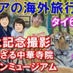 【220歳のシニア海外旅行｜タイ6日目】トラと撮影した後、知られざる中華寺院へ…そしてエラワンミュージアム