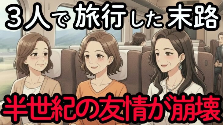 3人で旅行した後、親友からの連絡がパッタリ途絶えた悲惨な末路！無神経な言葉で友情崩壊。50年の友情を終わらせた旅 。年齢を重ねて変化する友人関係   シニアの旅行   老後の幸せ   老後の友達