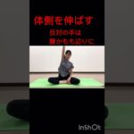 体側を伸ばす  #体側 #肩こり #シニアヨガ #シニア体操 #ヨガ #50代 #60代 #体操