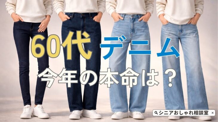 【シニアファッション】50代60代デニムの選び方| 2026年今年の本命シルエットは？