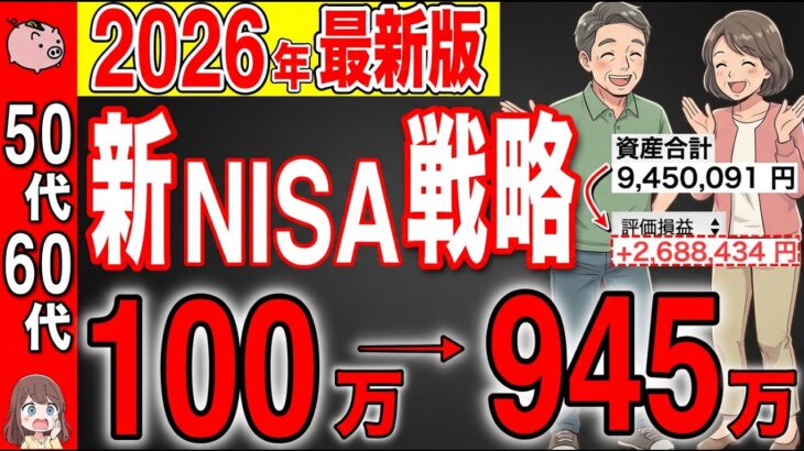 【50代60代向け】2026年版の新NISA戦略！この流れで95%が勝ち組です！