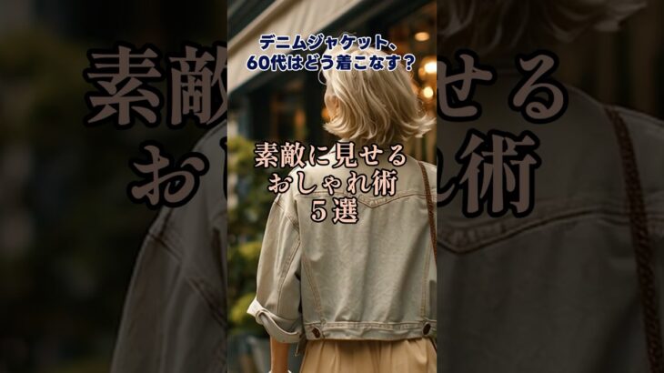 【シニアファッション】デニムを味方につける！60代からの洗練カジュアル術