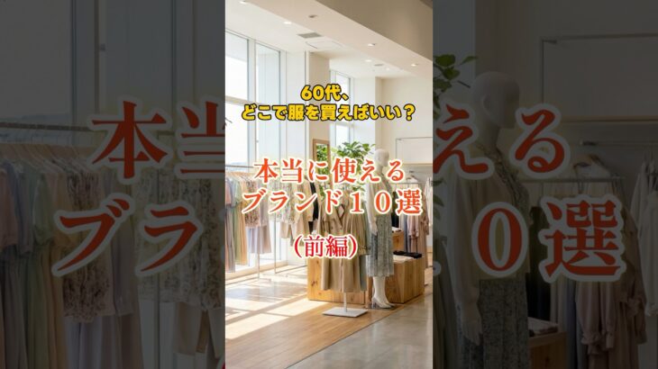 【シニアファッション】ショッピングモールで買える！60代におすすめブランド10選（前編）