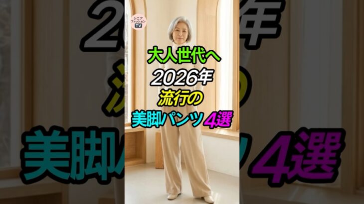 60代から輝く！2026年トレンドパンツ4選✨ #ファッション #シニアコーデ