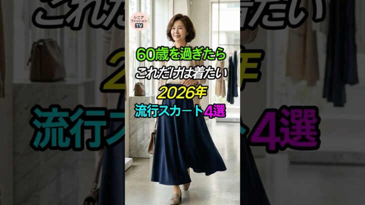 60歳から着たい！2026年流行スカート4選💃 #シニアファッション #スカートコーデ