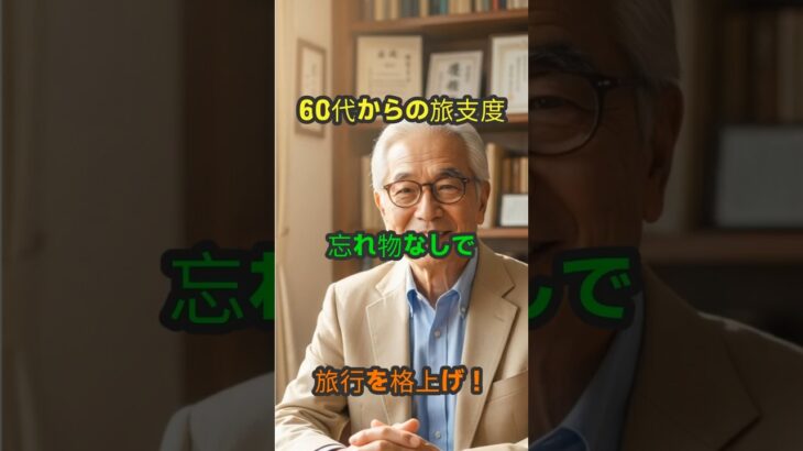 60代からの安心旅行術！博士が伝授する「これだけは忘れないで」持ち物6選