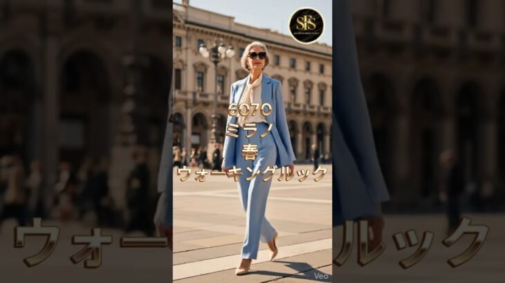 6070 ミラノ春ウォーキングルック | シニアファッション ルックブック 春コーデ動画