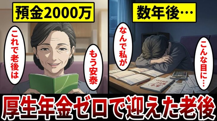 【漫画】貯金二千万円、65歳未亡人女性の末路『厚生年金ゼロで迎えた悲惨な老後』安泰のはずだった老後の悲惨な落とし穴とは。