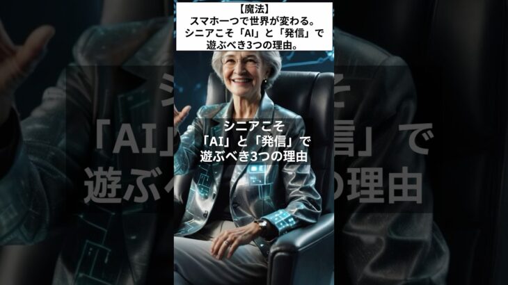 【魔法】スマホ一つで世界が変わる。シニアこそ「AI」と「発信」で遊ぶべき3つの理由。