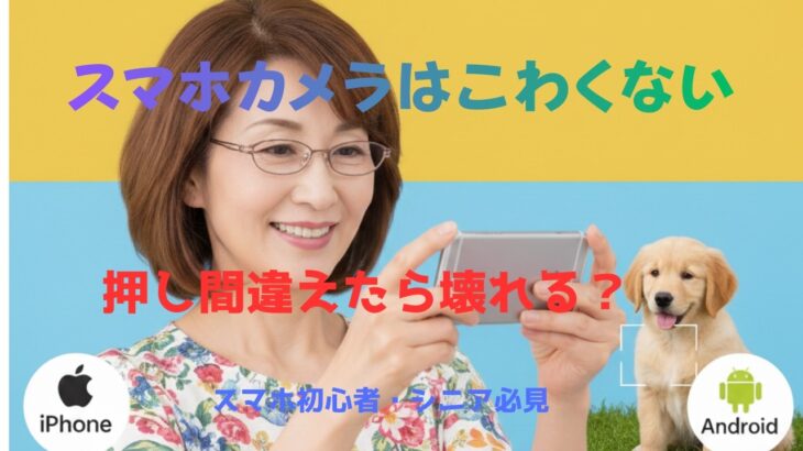【シニア向けスマホ講座】写真の撮り方｜押すだけでOK！初心者でも安心。ご家族がアドバイスされる時にもお役立ち！