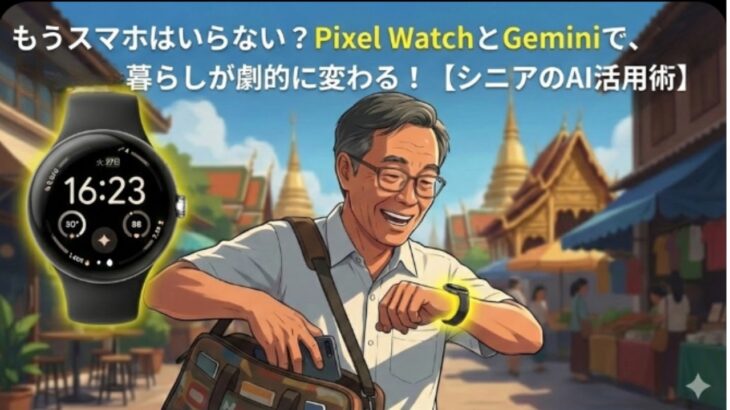 もうスマホはいらない？Pixel WatchとGeminiで、暮らしが劇的に変わる！【シニアのAI活用術】