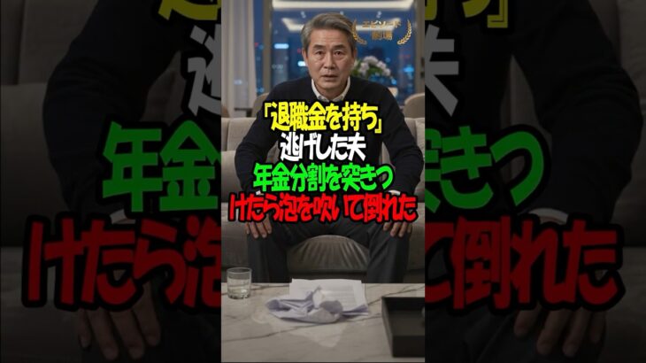 “退職金を持ち逃げした夫、年金分割を突きつけたら泡を吹いて倒れた”#shorts #感動実話  #熟年離婚  #年金分割 #スカッとする話 #シニアドラマ #涙腺崩壊​