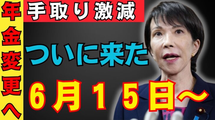 【緊急速報】６月から年金の手取りはまさかの〇〇万円！？減額支給で暮らしに深刻な影響が！【国民年金／厚生年金／年金改正】