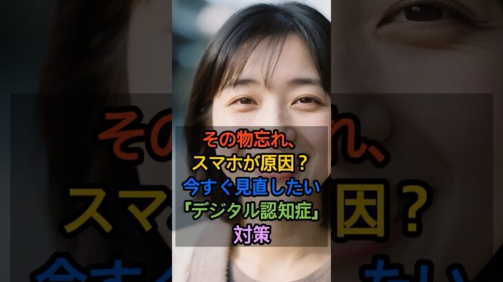 [シニア健康]その物忘れ、スマホが原因？今すぐ見直したい「デジタル認知症」対策