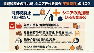 消費税廃止でシニアの年金が狙われる！？「税率ゼロ」の裏に隠された収入減の罠