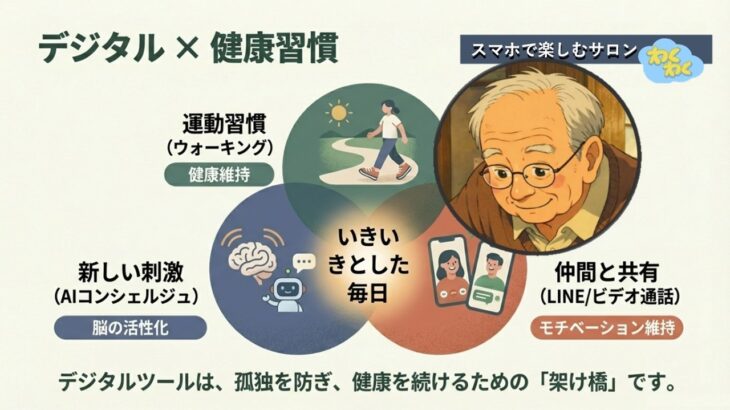 007【聞いて学べる】 シニア時代のデジタルと健康　ギガ・AI　　by NotebookLM