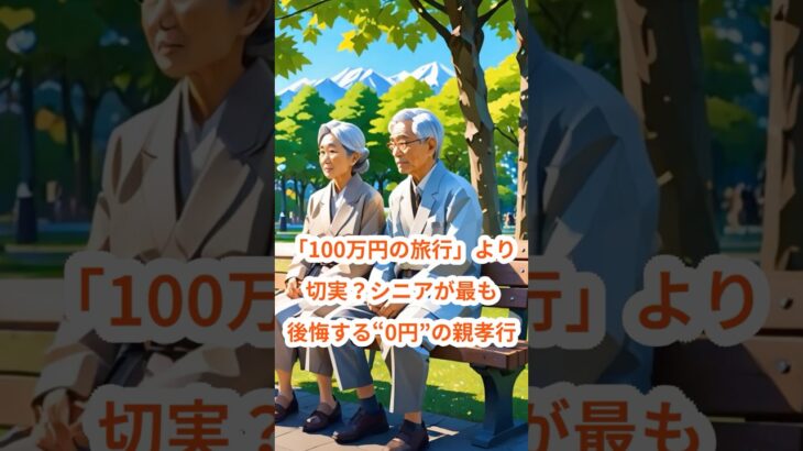 「100万円の旅行」より切実？シニアが最も後悔する“0円”の親孝行 #雑学 #後悔