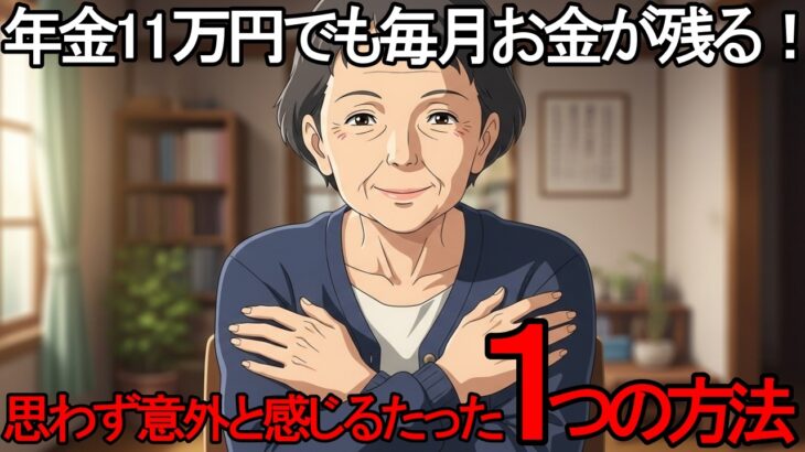 【たったコレだけ！】年金11万円の主婦が、ストレスなく毎月お金が残るようになった唯一の習慣」【シニア向け教養｜年金】