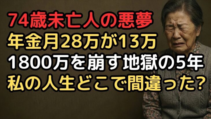 夫婦で築いた老後資金1800万円、年金は月28万円…夫の突然死で「貯金を切り崩す生活」になった74歳妻の5年間