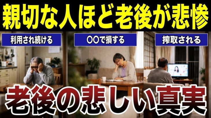 【シニアの後悔】親切な人ほど老後が悲惨な悲しい真実　口コミ20選紹介します　#高齢者  #口コミ