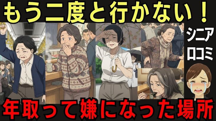 シニアになって「もう二度と行かない」と心に決めた場所20選です。自分を苦しめたり、他人の迷惑になったりする現実をご紹介します。