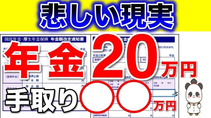 🏯【老後年金】年金20万円！手取り額はいくら？たったの1円で税金や社会保険に数万円の差が出るポイント、最終的な振込額について解説します🏯