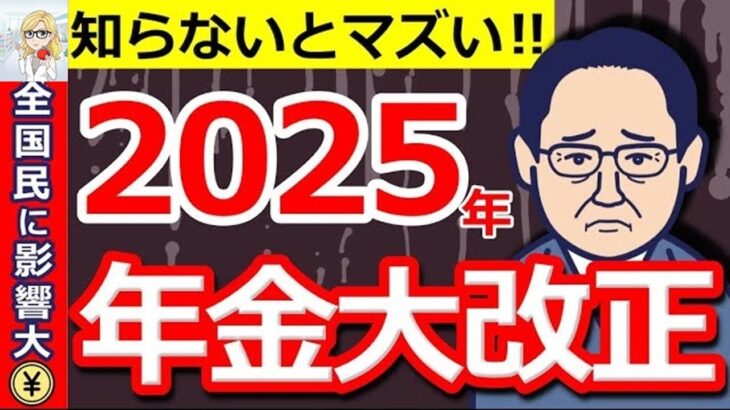 🪭【超速報】政府が重大発表！2025年の年金改正が悲惨！「全国民に影響大」で私たちの生活にどう影響する？政府の狙いとは？【国民年金⧸厚生年金】🪭