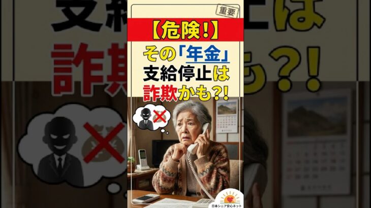 【注意喚起】「支給を止める」年金機構を装った巧妙な詐欺 #年金 #シニアライフ #2026年最新情報