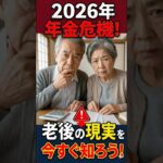 2026年に迫る年金危機！老後の現実を今すぐ知ろう #年金 #2026年最新情報 #シニアライフ