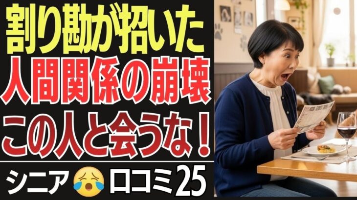 「割り勘」という日常的な行為の口コミ25選。シニア女性のリアルな人間関係の難しさが透けて見え、人間の本性が浮き彫りになりました