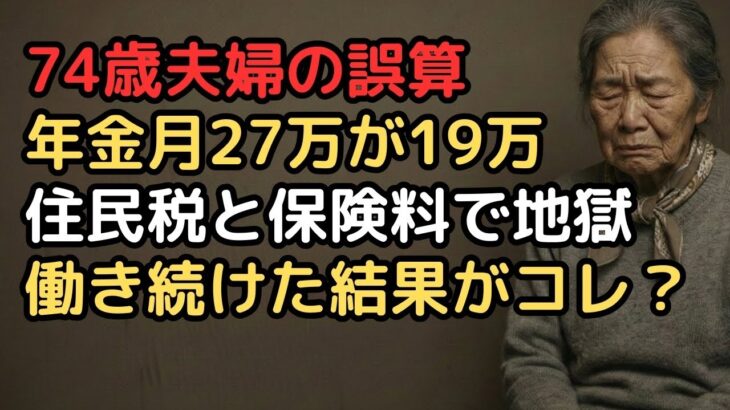 「年金月27万円なら余裕で暮らせる」と計算した74歳夫婦…初回振込は19万円、介護保険料・後期高齢者医療保険料・住民税の三重苦に絶望