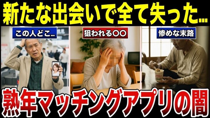 【熟年恋活】シニア向けマッチングアプリの闇   こんなつもりじゃなかったのに 口コミ30選 #老後 #口コミ