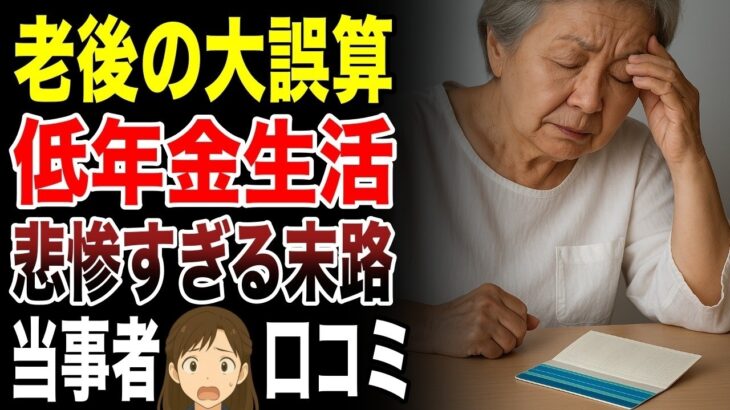【シニア貧困】老後の大誤算！低年金生活の悲惨すぎる末路 口コミ30選