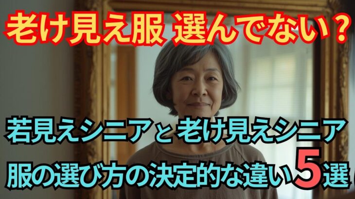 【シニア 雑学】若返り服 と 老け顔に見える服 の決定的な違い5選【服選び ファッション 流行】